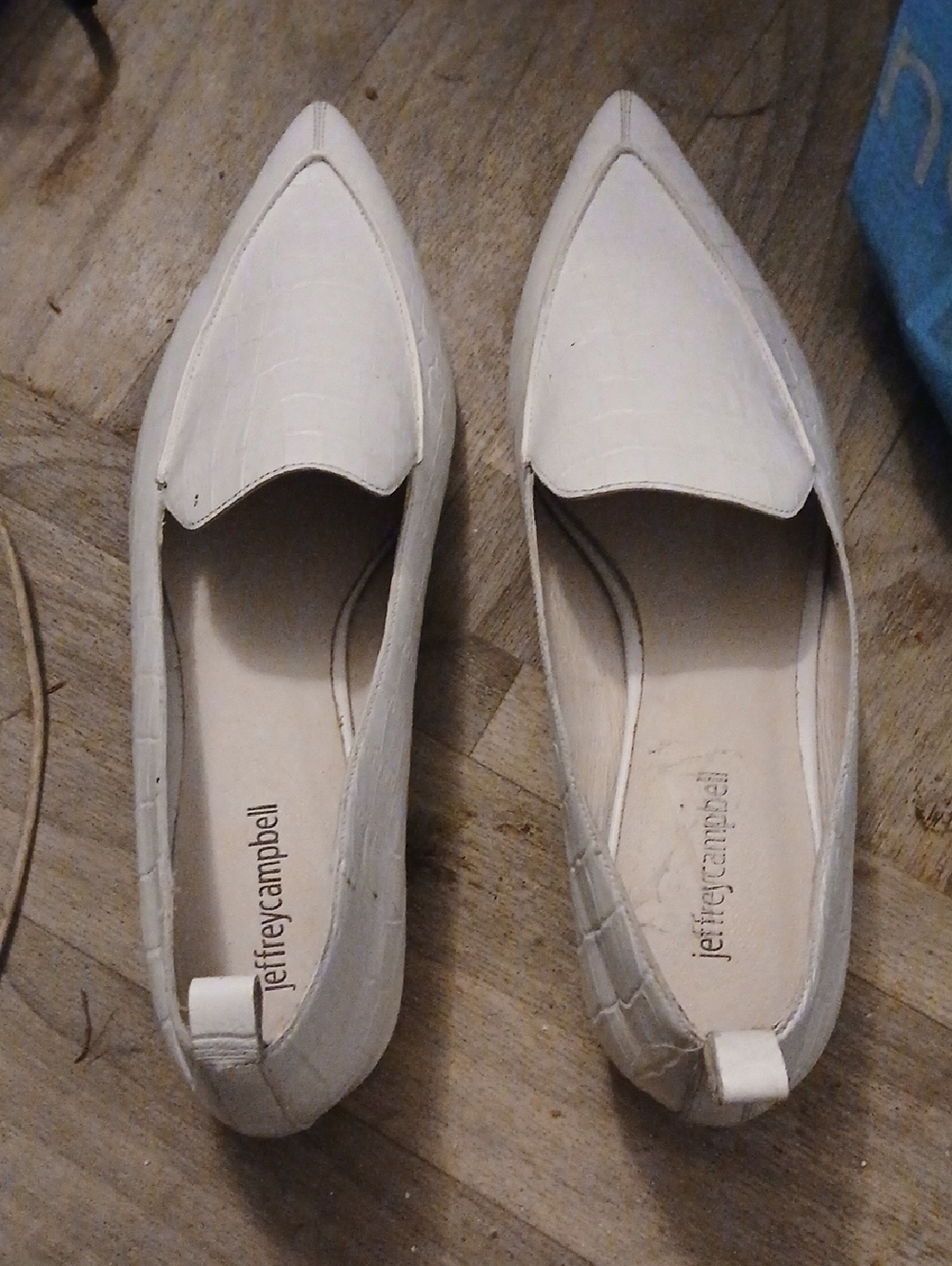 Jeffrey Campbell Viona Pointed Toe Loafer White Size 11